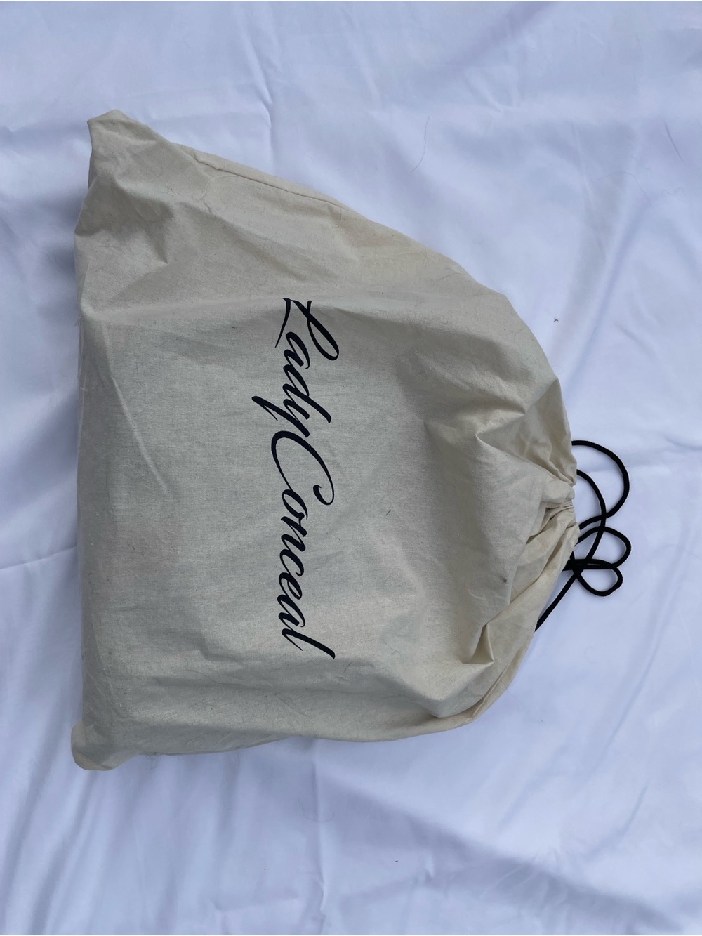 Beige Drawstring Dust Bag for Women Shoulder Bags